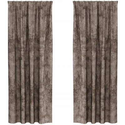 Sametové závěsy 2 ks s kroužky cappuccino 225x140 cm – Hledejceny.cz