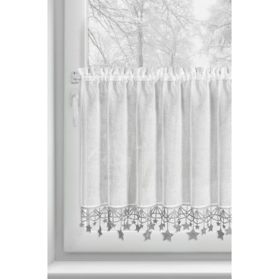 EUROFIRANY KRÁTKÁ VÁNOČNÍ ZÁCLONA NA PÁSCE XMAS 60X150 CM HVĚZDY – Hledejceny.cz