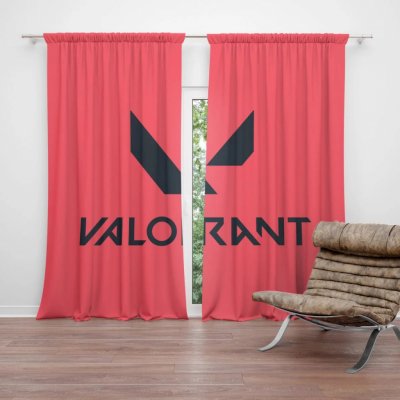 Závěsy VALORANT Red: 2 ks - 140x250 cm - Sablio – Hledejceny.cz