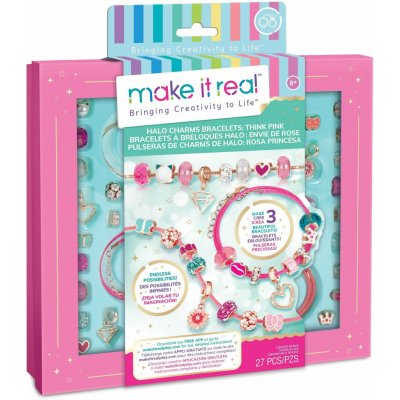 Make It Real Make It Real Sada pro výrobu náramků, růžová – Zboží Dáma
