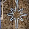 Vánoční osvětlení LED světelná hvězda DecoLED na VO, 60 x 90 cm, ledově bílá