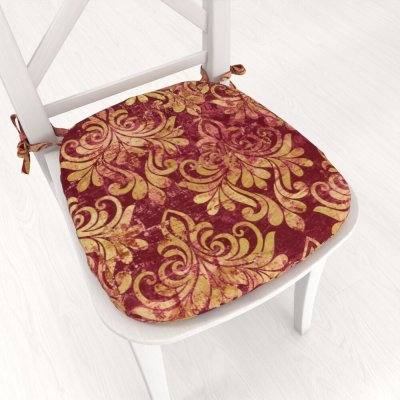 Biante Tamara TMR-053 Zámecký vzor na vínově červeném 39 x 37 x 3 cm Sametový oblý – Sleviste.cz