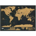 Deluxe Stírací mapa světa, černý 42 x 30 cm Velikost: 82,5 x 59,4 cm s tubou – Hledejceny.cz