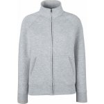 Fruit of the Loom dlouhá mikina se zipem melír šedá – Sleviste.cz