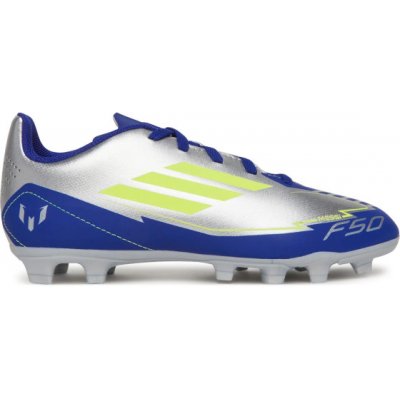 adidas F50 Club Messi Jr FG silver metallic/solar yellow/lucid blue – Zboží Dáma