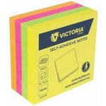 Samolepicí bloček, neon, 75x75 mm, 400 listů, VICTORIA – Hledejceny.cz