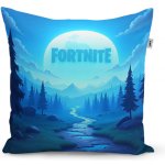 Sablio Polštář FORTNITE Modré údolí s měsícem 50x50 – Sleviste.cz