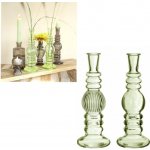 Váza/svícen skleněná 85 x 230 mm - sv.zelená – Hledejceny.cz