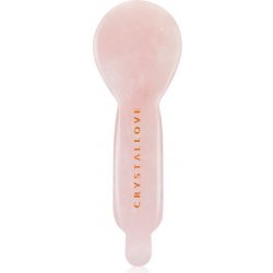 Crystallove Rose Quartz Spoon Eye Gua Sha masážní pomůcka na oční okolí 1 ks