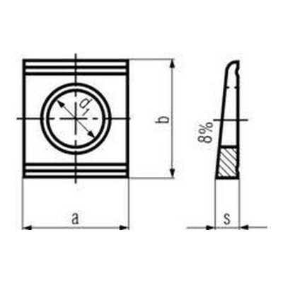 podložka M16 pr. 17.5x32x36x5.9 A2 NEREZ klínová DIN 434U – Hledejceny.cz