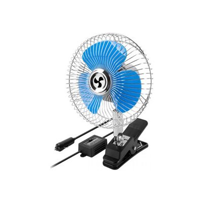 Ventilátor do auta Peiying 24V, pr.17cm s klipsnou, kovový – Zboží Mobilmania