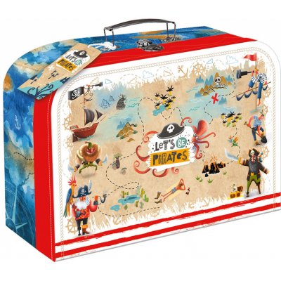 Teddies Kufřík školní papírový Let's be Pirates 35x23x10cm – Sleviste.cz