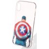 Pouzdro a kryt na mobilní telefon Apple Pouzdro Marvel Kapitán Amerika 002 TPU ochranné silikonové s motivem Apple iPhone X iPhone XS průhledné