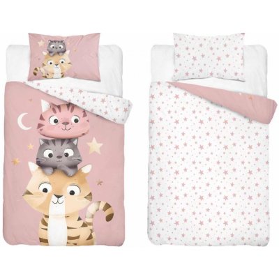 Detexpol Povlečení do postýlky 100 x 135 cm 40 x 60 cm růžové – Sleviste.cz