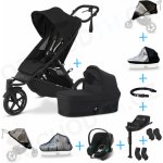 Cybex Set 10v1 Avi Spin Moon Black 2024 + korba Cot S Moon Black + autosedačka Cybex s ISOFIX základnou + adaptéry + pláštěnky + ochranná síť + madlo – Hledejceny.cz
