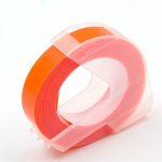 Dymo S0898167 Omega, 9mm x 3m, bílý tisk / fluorescenční oranžový podklad, kompatibilní páska