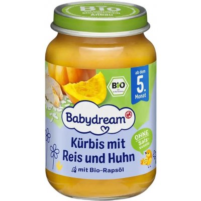 Babydream BIO tykev, rýže a kuře 190 g – Sleviste.cz