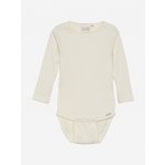 Dětské body s dlouhým rukávem z bavlny a modalu Minymo krémové Seedpearl – Sleviste.cz