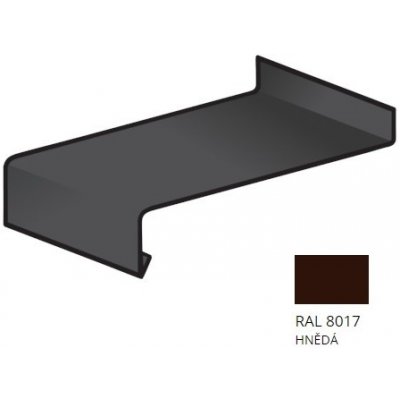 Blix Hliník parapet 0,6 x 600 mm RAL 8017 Hnědá – Hledejceny.cz