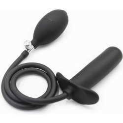 Slave4master Stick Inflatable Butt Plug, silikonový nafukovací kolík 11,3 x 2,7 cm