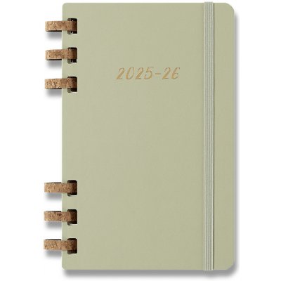 Moleskine Spiral Academic A5 měsíční/týdenní 2025-26 zelený – Zboží Dáma