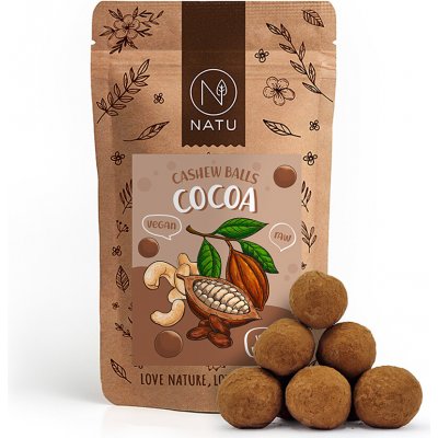 NATU Kakaové kuličky s kešu krémem 70 g – Sleviste.cz