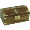 Dárková krabička SEA CLUB Dřevěná truhla s kotvou a kormidlem 14,5 cm 9541