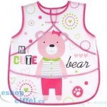 Canpol babies plastová zástěrka s kapsičkou puppets růžová – Sleviste.cz