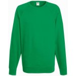 Fruit of the Loom mikina LIGHTWEIGHT RAGLAN SWEAT KELLY GREEN – Sleviste.cz