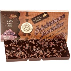Čokoládovna Troubelice hořká 75% s kávovými zrny 45 g