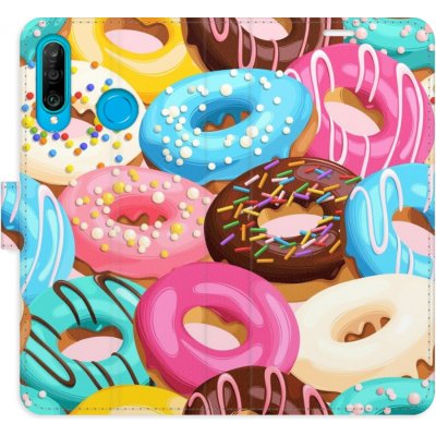 Pouzdro iSaprio Flip s kapsičkami na karty - Donuts Pattern 02 Huawei P30 Lite – Zboží Mobilmania