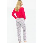 Gina dlouhé s potiskem 19137P třešňová sv. šedá – Zboží Dáma