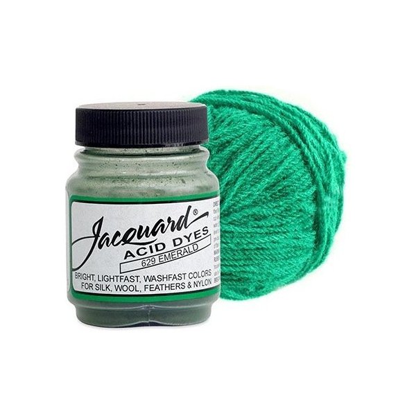 Barva a kontura na hedvábí Jacquard Prášková barva na vlnu a hedvábí 14g Smaragdově zelená