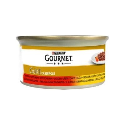 Gourmet Gold hovězí kuřecí v rajčatové omáčce 85 g – Zboží Mobilmania