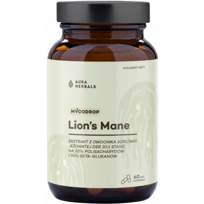Aura Herbals Mycodrop Lion's Mane 30:1 60 kapslí – Hledejceny.cz