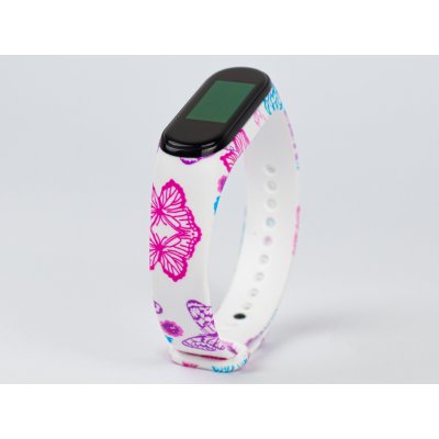 Mi-band.cz Xiaomi Barevní motýli náhradní náramek Mi Band 3/4 MIBANDCZX00138 – Zboží Živě