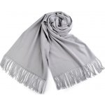 šátek šála typu pashmina s třásněmi 30 08 modrá královská – Zboží Dáma