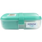 Sistema krabička na svačinu Ribbon To Go s vložkou a kelímkem minty teal – Zboží Dáma