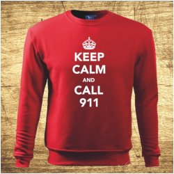 Bezvatriko.cz Keep calm and call 911 Červená 502015