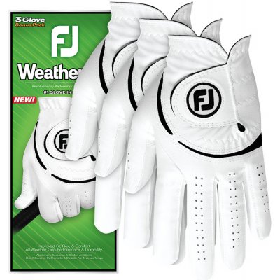 Footjoy WeatherSof 3-Pack 24 Mens Golf Glove white ML Levá – Zboží Dáma