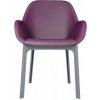 Jídelní židle Kartell Clap PVC šedá švestková