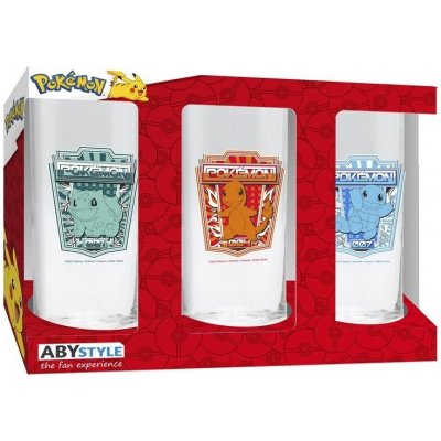 Sklenička Pokemon - Kanto Starter's, 0,29 l – Sleviste.cz