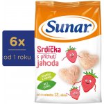 Sunar dětské křupky jahodová srdíčka 6× 50 g – Zboží Dáma