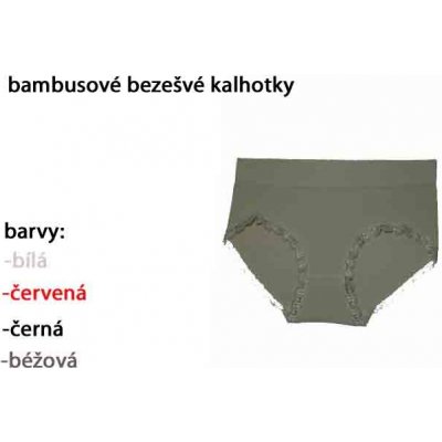 Greenice Dámské bambusové bezešvé kalhotky s krajkou černá