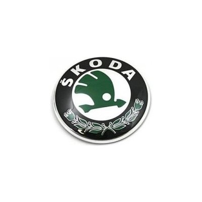 Znak ŠKODA přední i zadní - 79mm i 80mm staré zelené logo | Zboží Auto