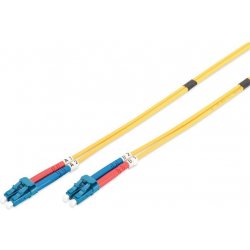 Digitus DK-2933-10 Fiber Optic Patch Cord, LC to LC, Singlemode, OS1, 09/125 µ, Duplex, 10m