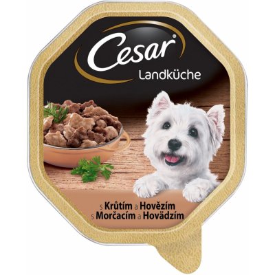 Cesar Adult Dog Landküche krůtí a hovězí ve šťávě 150 g – Sleviste.cz