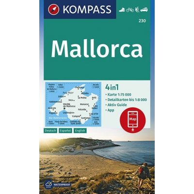 Mallorca, turistická mapa (Kompass 230) - turistická mapa