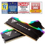 Patriot Viper Xtreme 5 RGB 32GB 8000MHz DDR5 32GB 2× 16GB kit 8000MHz CL46 s chladičem RGB černá PVXR532G80C38K – Sleviste.cz