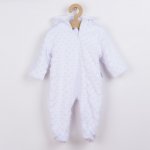 Zimní kojenecký overal z Minky Nicol Bubbles bílý – Zboží Dáma